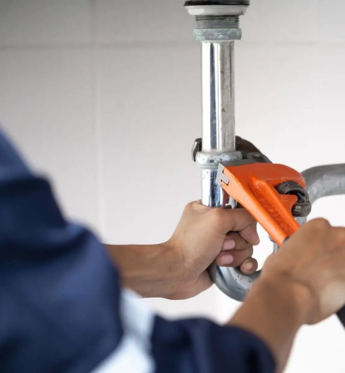 Encanador da RMT fazendo reparo hidráulico em Jundiaí